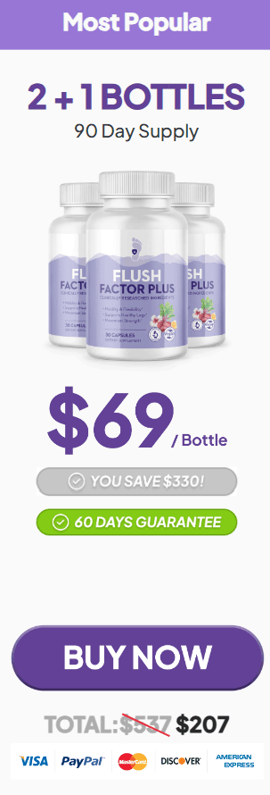 Flush Factor Plus 3 bottle
